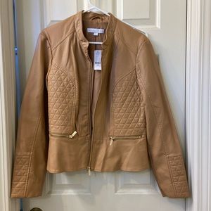 Nwt NYC-quilted faux leather Moto jacket SIZE LARGE
